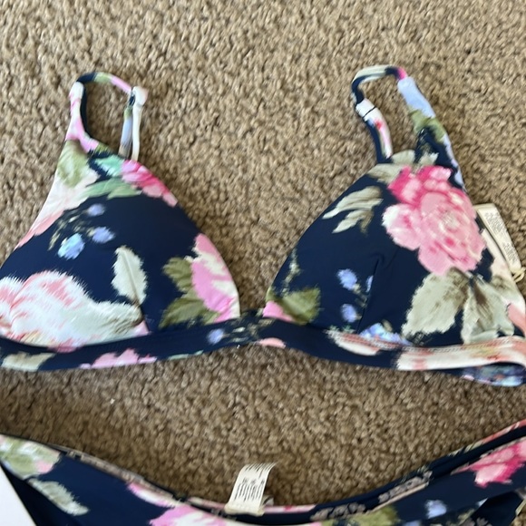 Maaji Reversible Blue Floral Triangle Bikini, NWT - Picture 4 of 7